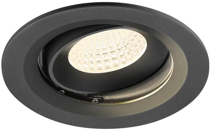 SLV NUMINOS® MOVE M, Deckeneinbauleuchte, 4000 K, 55°, IP20, rund, schwarz