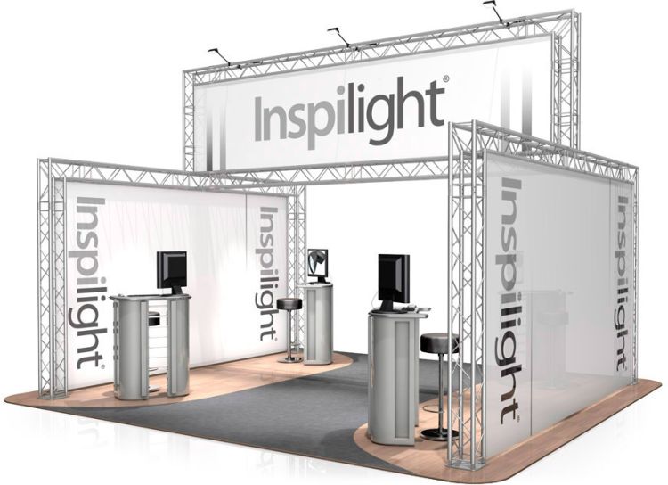 Messestand FD 24 - 4 x 5 x 2,5/3,78 m (LxBxH) - 20 m²