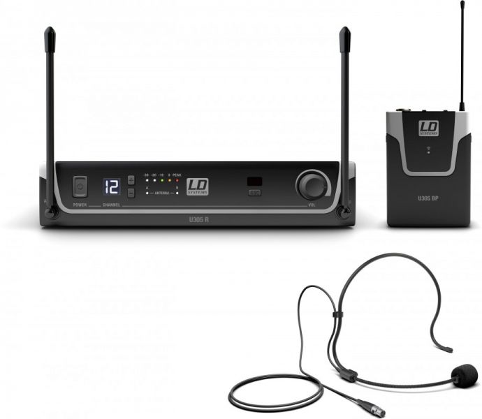 LD Systems U305 BPH Funksystem mit Bodypack und Headset