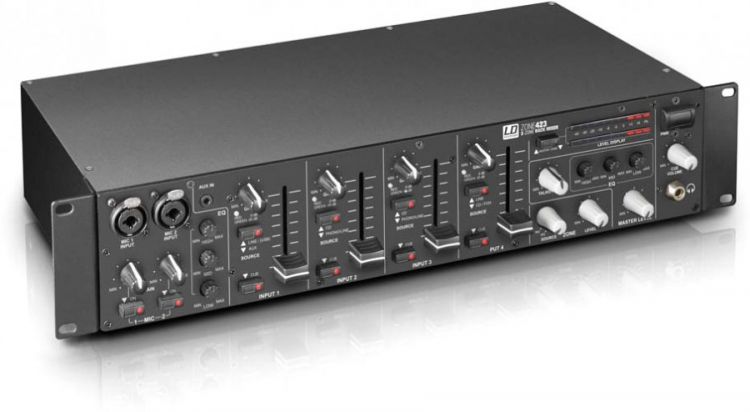 LD Systems ZONE 423 19" 2-Zonen Mixer 2HE