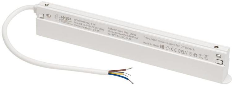 SLV 48V SYSTEM, Intrack LED Treiber, 48VDC, 250 W, inkl. 300 cm Anschlusskabel für 220-240VAC