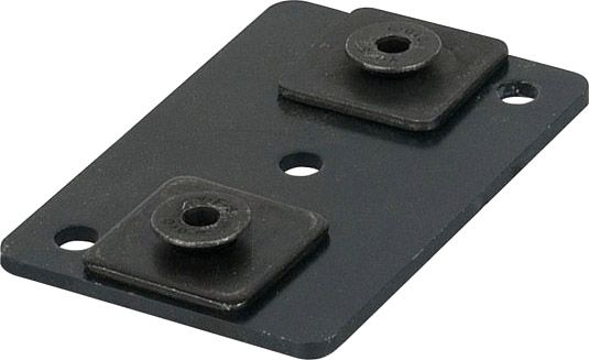 Eurotrack - Ceiling mount (loose part) Black (powder coated)