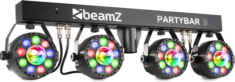 beamZ PartyBar3 4x Par mit Magic Ball