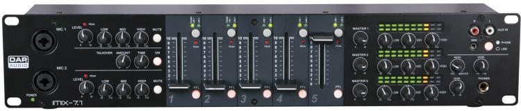 DAP IMIX-7.1 7 Kanal Installlations Rack-Mixer