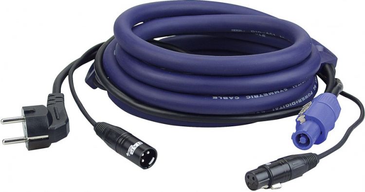 DAP FP06 Schuko-Powercon 10 m LIGHT Strom/Signal Kabel