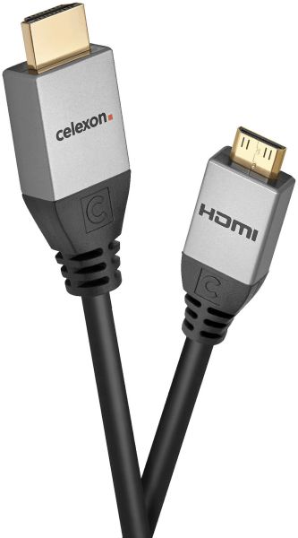 celexon HDMI auf Mini HDMI Kabel mit Ethernet - 2.0a/b 4K 3,0m - Professional Line