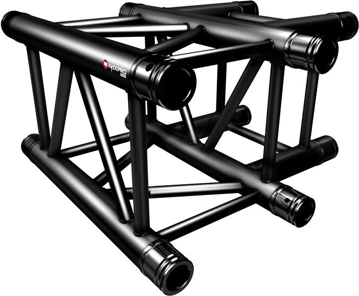 Naxpro-Truss FD 34 C35 90° 3 Weg Winkel
RAL9005 - Schwarz - Seidenmatt