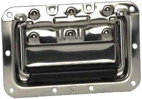 Adam Hall Hardware 34082 S Klappgriff mittel gefedert in Einbauschale Edel