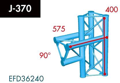 X3K-30/H (Heavy Duty) J-370 3-Weg T-Stück, Winkel 90°, vertikal