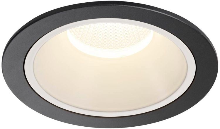 SLV NUMINOS® XL, Deckeneinbauleuchte, 4000 K, 20°, IP20, rund, schwarz / weiß