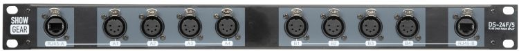 Showgear DS-24F/5 DMX Rack Split 8x 5-polige XLR-Female auf 2x RJ45-Female Konverter