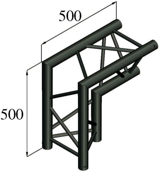 ALUTRUSS TRILOCK S-PAC 25 2-Weg-Ecke 90°/ schwarz