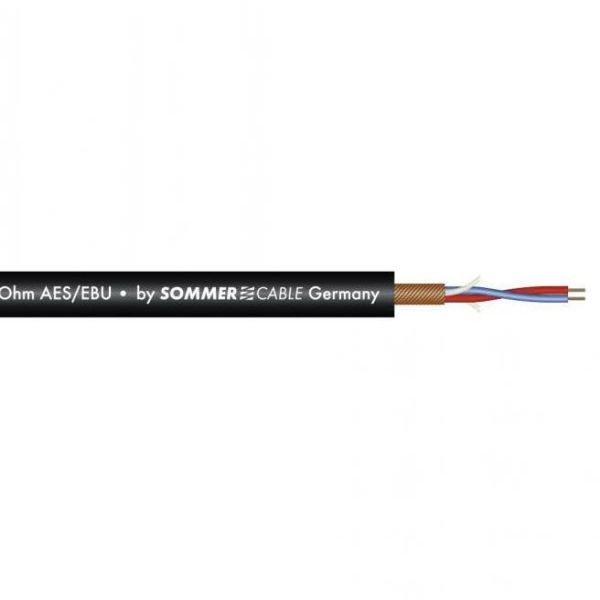 SOMMER CABLE Mikrofonkabel AES/EBU 2x0,14 100m sw SC-Micro-Stage