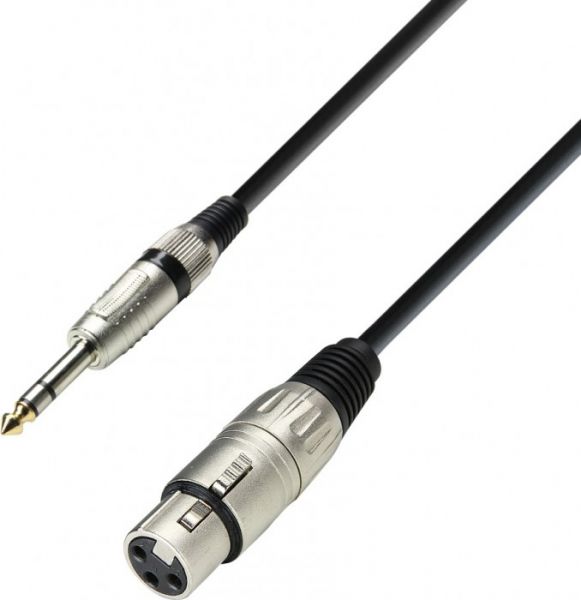 Adam Hall Cables K3 BFV 1000 Mikrofonkabel XLR female auf 6,3 mm Klinke st