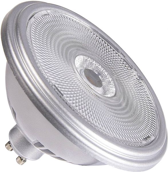 SLV QPAR111 GU10, LED Leuchtmittel silber 12,5W 3000K CRI90 60°