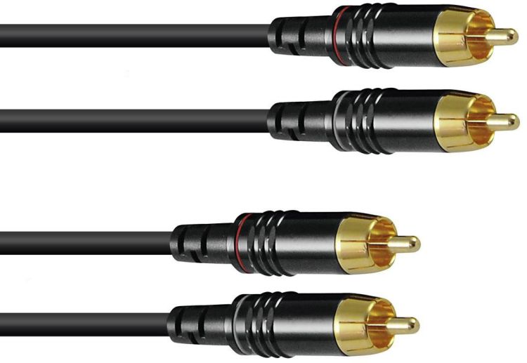 SOMMER CABLE Cinch Kabel 2x2 1m sw Hicon