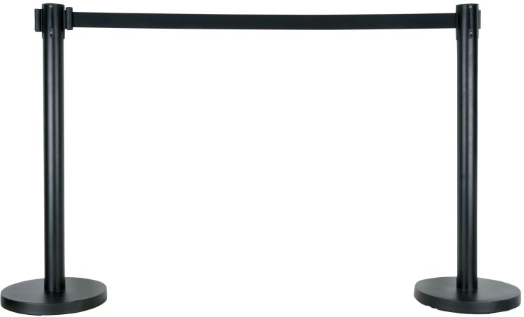 Showgear 2 m Adjustable Crowd Barrier Set, schwarz