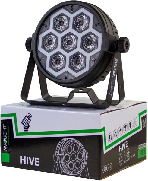 Involight HIVE 7x RGBWA+UV LED's, 60 RGB SMD, IR-​Fernbedienung 