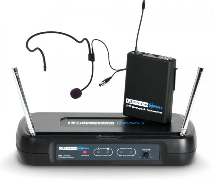 LD Systems ECO 2 BPH B6 I Funkmikrofon System mit Belt Pack und Headset