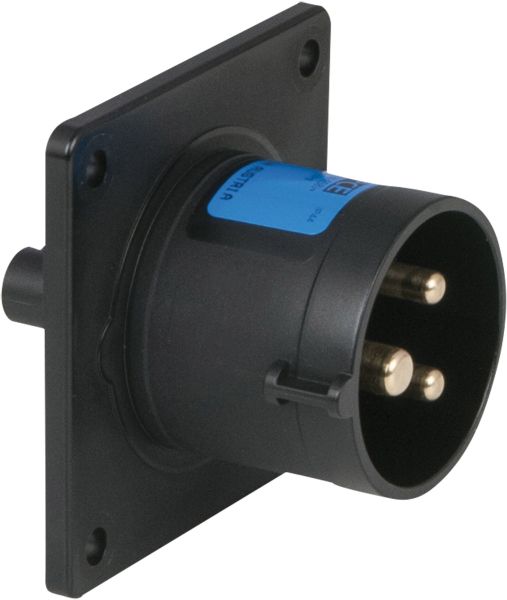 Showtec CEE 16A 240V 3p Sockel männlich - Schwarz, IP44