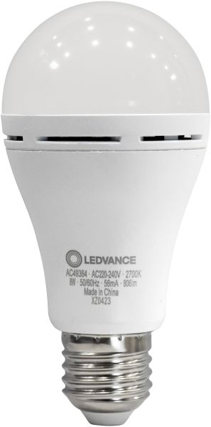 LEDVANCE LED Classic A 60 wiederaufladbar 8 W 827 E27
