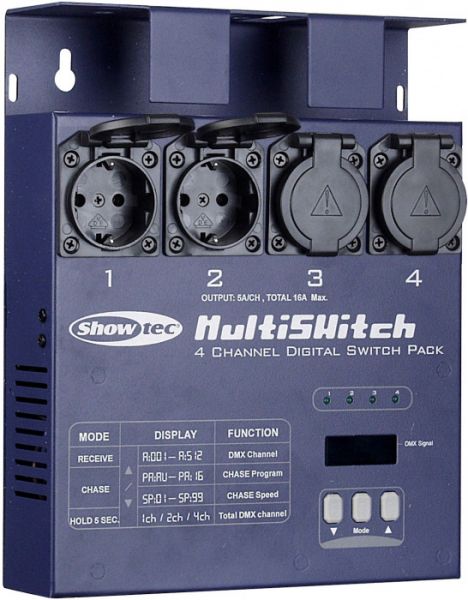Showtec MultiSwitch  DMX-512 4CH. switch pack