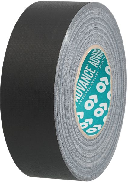 Advance Tapes AT159 Hochwertiges mattes wasserfestes Gewebeband Mattschwarzes Gaffer-Klebeband – 50