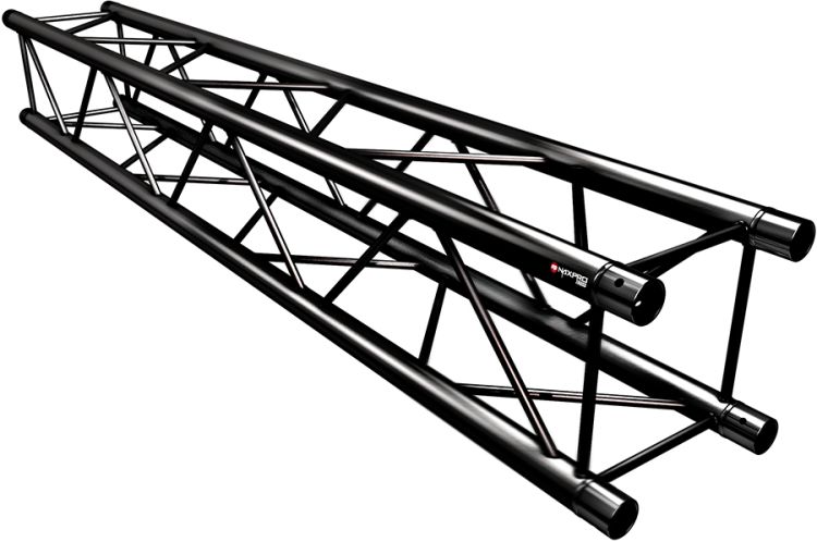 Naxpro-Truss FD 24 Strecke 125 cm RAL9005 - Schwarz - Seidenmatt -B-Stock-