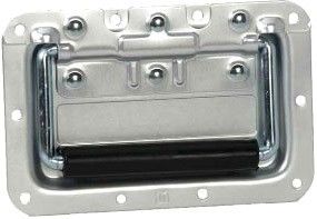 Adam Hall Hardware 34082 A Klappgriff mittel gefedert in Einbauschale Alum