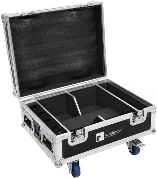 ROADINGER Flightcase 4x AKKU IP UP-4 QuickDMX mit Ladefunktion