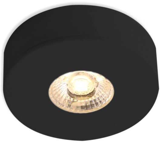 ISOLED LED Ein- und Unterbauleuchte MiniAMP schwarz, 3W, 24V DC, warmweiß, dimmbar