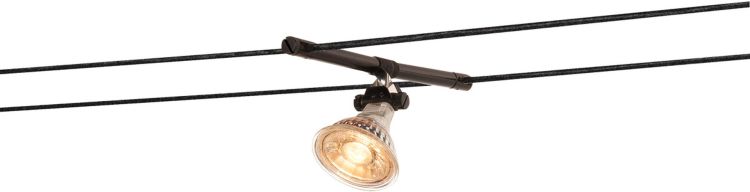 SLV COSMIC Lampenhalter f. TENSEO Niedervolt-Seilsystem, QR-C51, schwarz