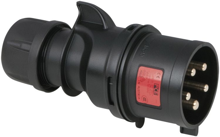 PCE CEE 32A 400V 5p Stecker männlich - Schwarz, IP44