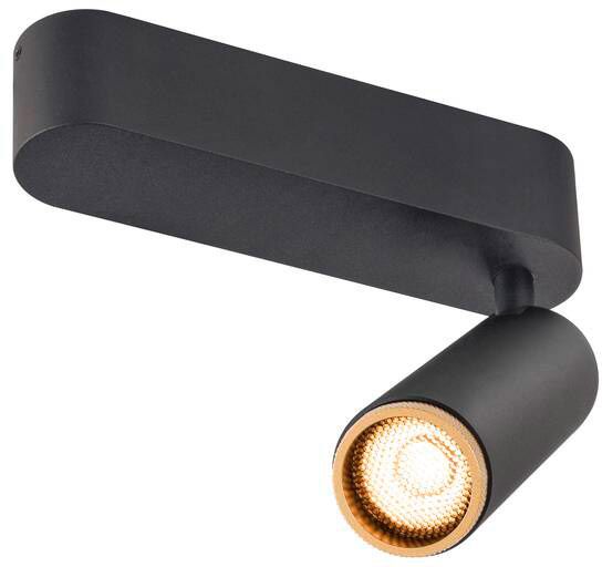 SLV GRIP! M, Deckenaufbauleuchte, single, PHASE, 2700 K, 14 W, 42°, schwarz / gold