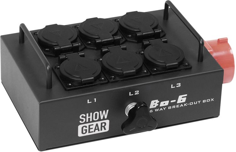 Showtec BO-6-PW  5 Pins 380V to 6 Schuko's