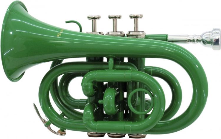 DIMAVERY TP-300 B-Pocket-Trompete, grün