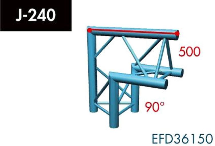 X3K-30/H (Heavy Duty) J-240 2-Weg Ecke, Winkel 90°, Spitze oben,