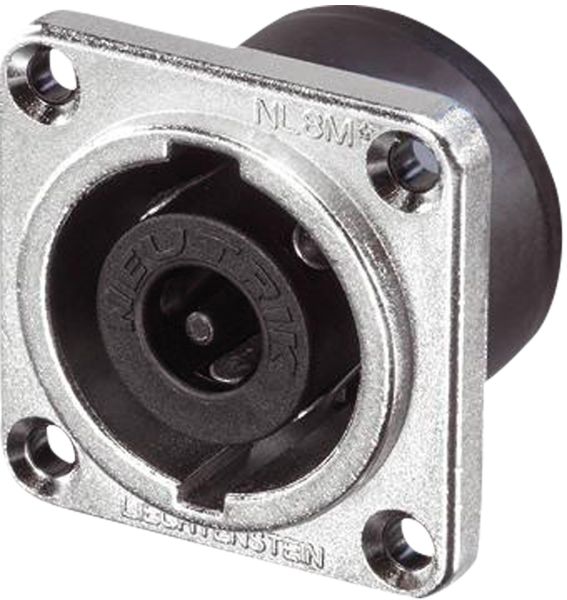 Neutrik speakON 8P Chassis - male Nickelgehäuse