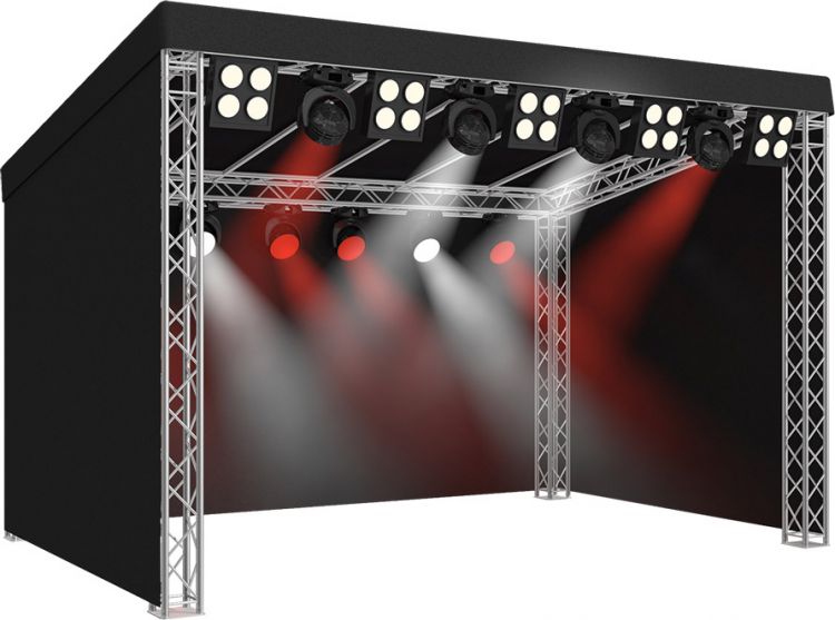 Naxpro-Truss Flachdach-Bühne FR04 - 4,00 x 3,00  x 3,01/3,51 m (BxLxH)