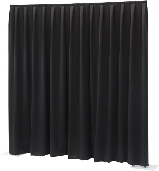Wentex P&D Curtain MCS 300 g/m² Schwarz - 400 (W) x 250 (H) cm - gewellt