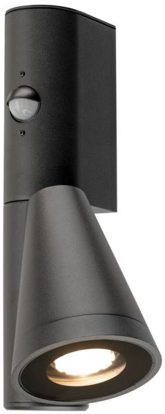 SLV T-TUBE, Wandaufbauleuchte, GU10, single, Sensor, IP44, max. 10 W, schwarz