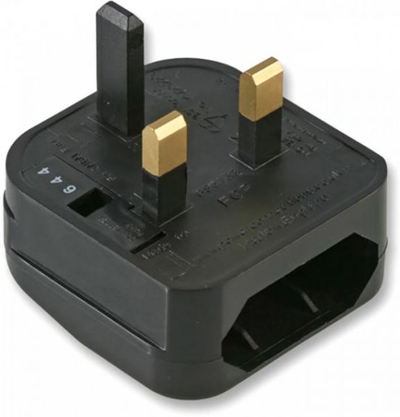 Adam Hall Cables KSF CP Wandlerstecker Euro/UK schwarz 5 A