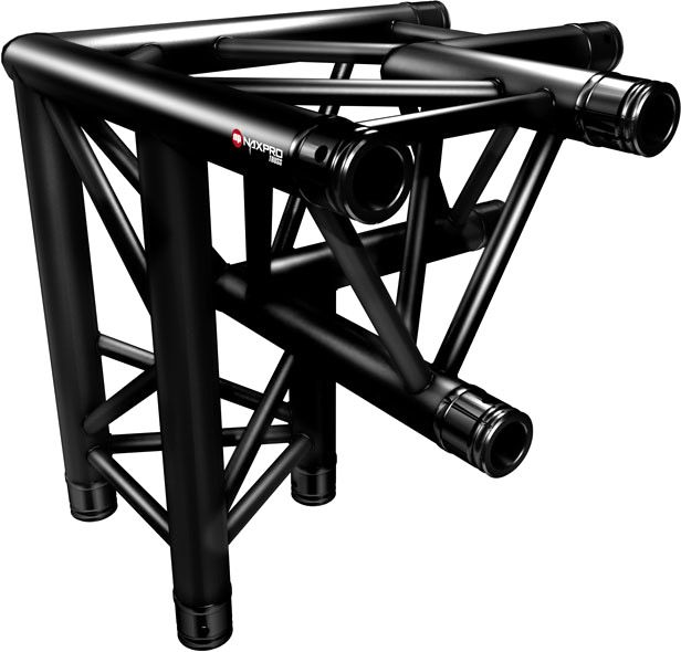 Naxpro-Truss FD 33 C34 90° 3 Weg Winkel
RAL9005 - Schwarz - Seidenmatt