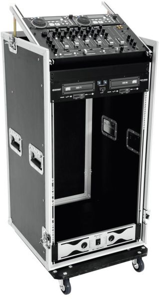 ROADINGER Spezial-Kombi-Case Profi, 20HE mit Rollen