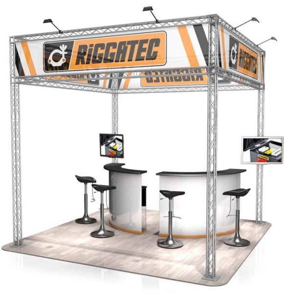Messestand FD 14 - 3 x 3 x 3,2 m (LxBxH) - 9 m²