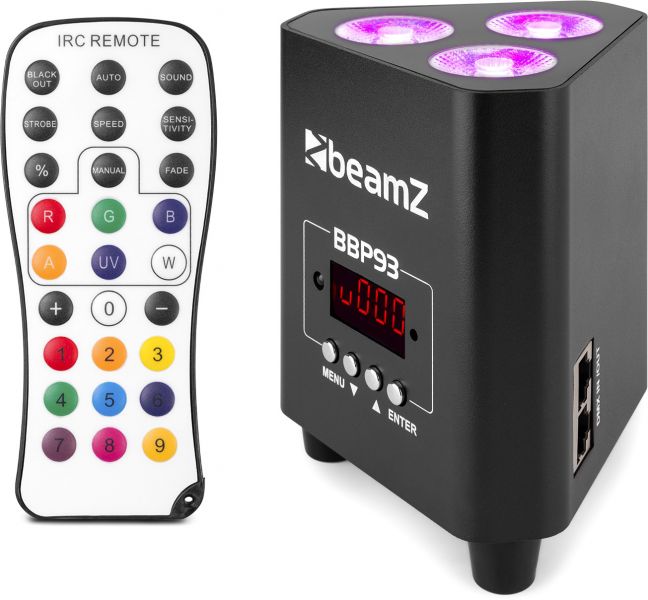 beamZ BBP93 Batterie Uplight Par 3x 10W