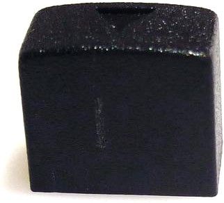 Knopf rechteckig kurz schwarz LRS