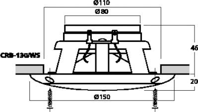 CARPOWER CRB-130/WS Marine-Lautsprecher 