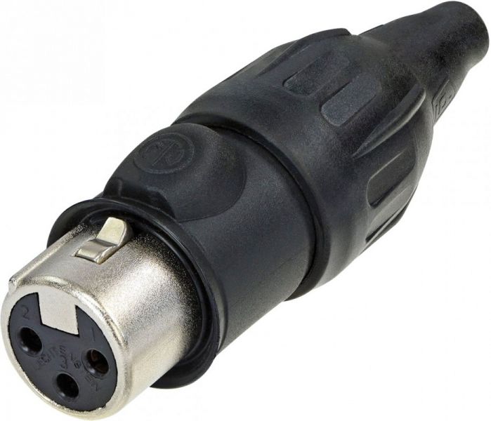 Neutrik XLR 3p. Connector Female TOP - Goldkontakte, Edelstahlgehäuse