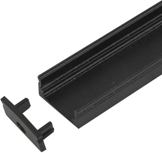 Artecta Profile Pro 31 black + 2 Covers + End Caps Schwarzes Profil - für